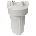 Wide (4.5x10) White Water Filter Housing (1" Ports)